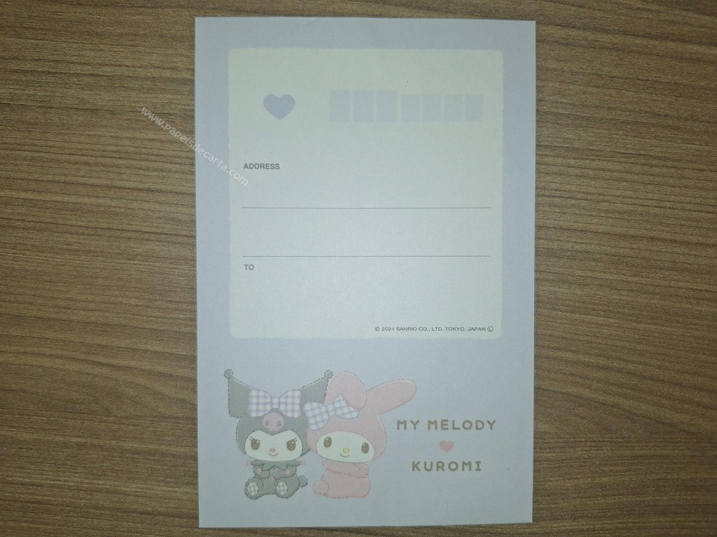 Verso do envelope