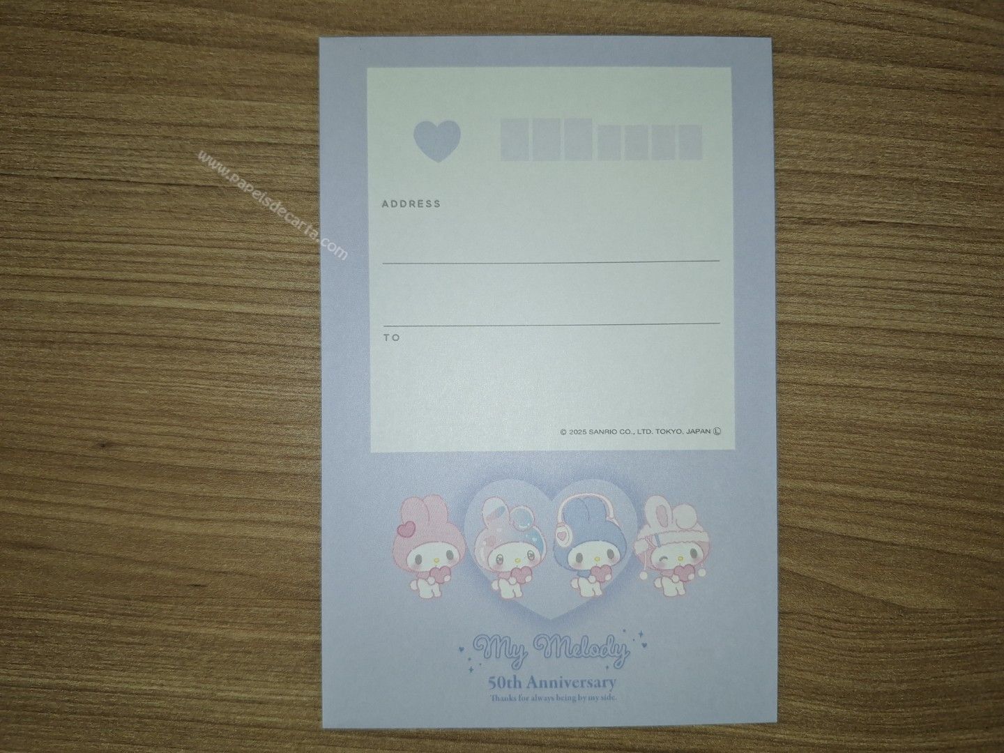 Verso do envelope